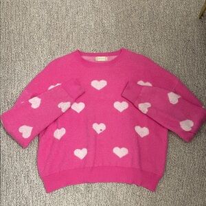 Altar'd State Fuchsia Heart Sweater